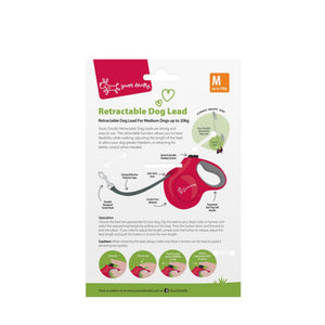 yours-droolly-retractable-dog-lead-medium-red