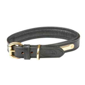 Weatherbeeta-Padded-leather-dog-collar-black