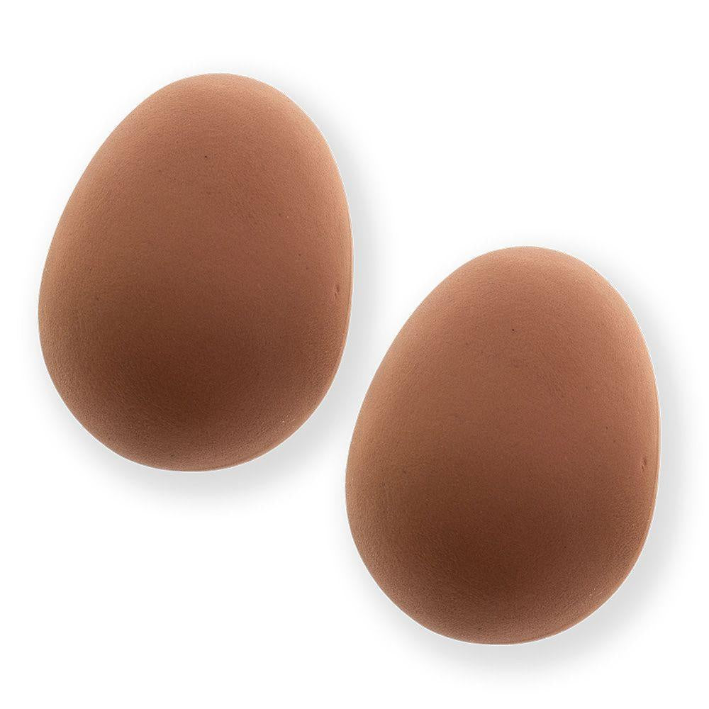 Brood Eggs Rubber Brown pair