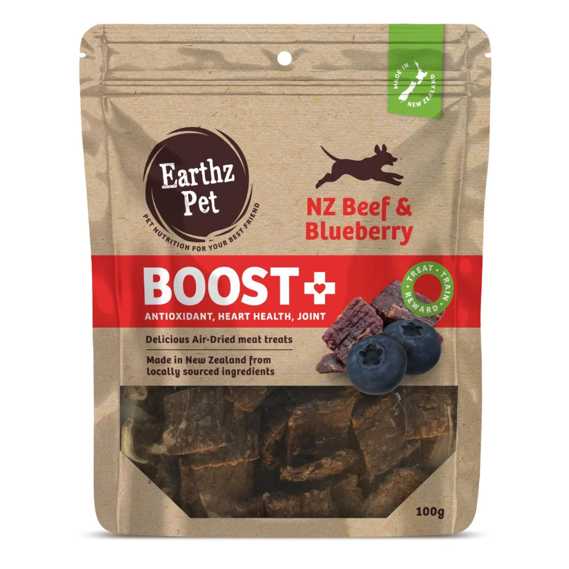BOOST+ Beef and Blueberry Air Dried Treats 100gm