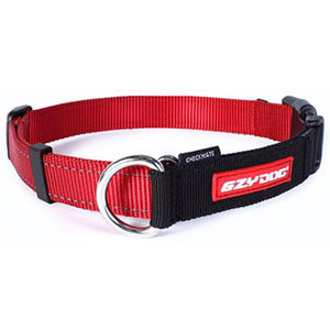 Ezy-dog-collar-checkmate-red