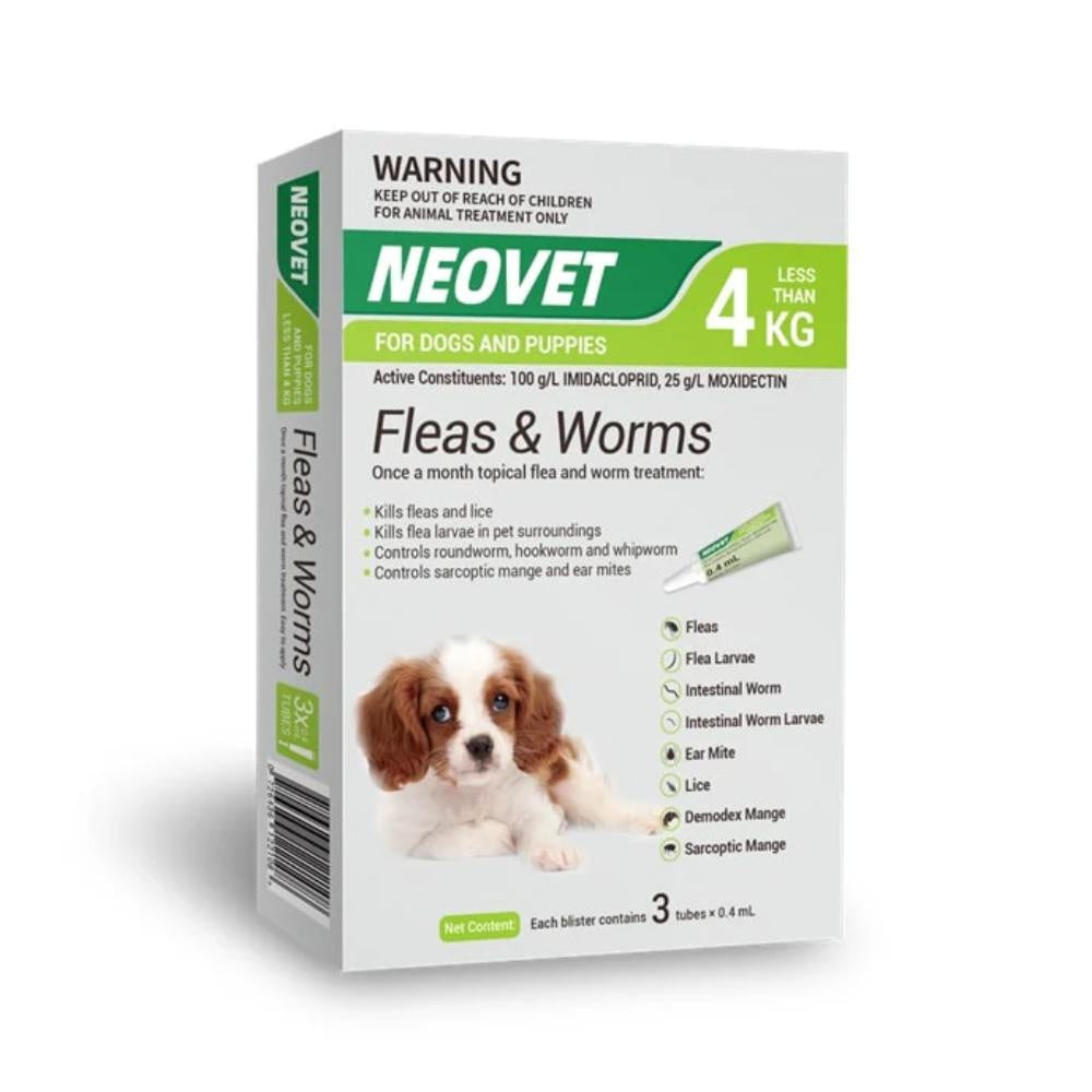 Neovet For Puppies and Small Dogs Up To 4kg- 3 Pack
