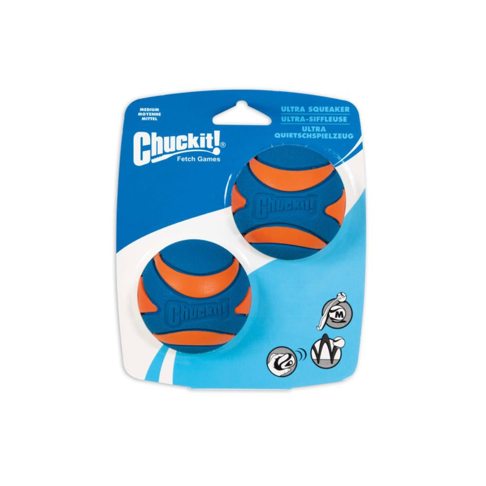 Chuckit! Ultra Squeaker Ball Med - 2pk