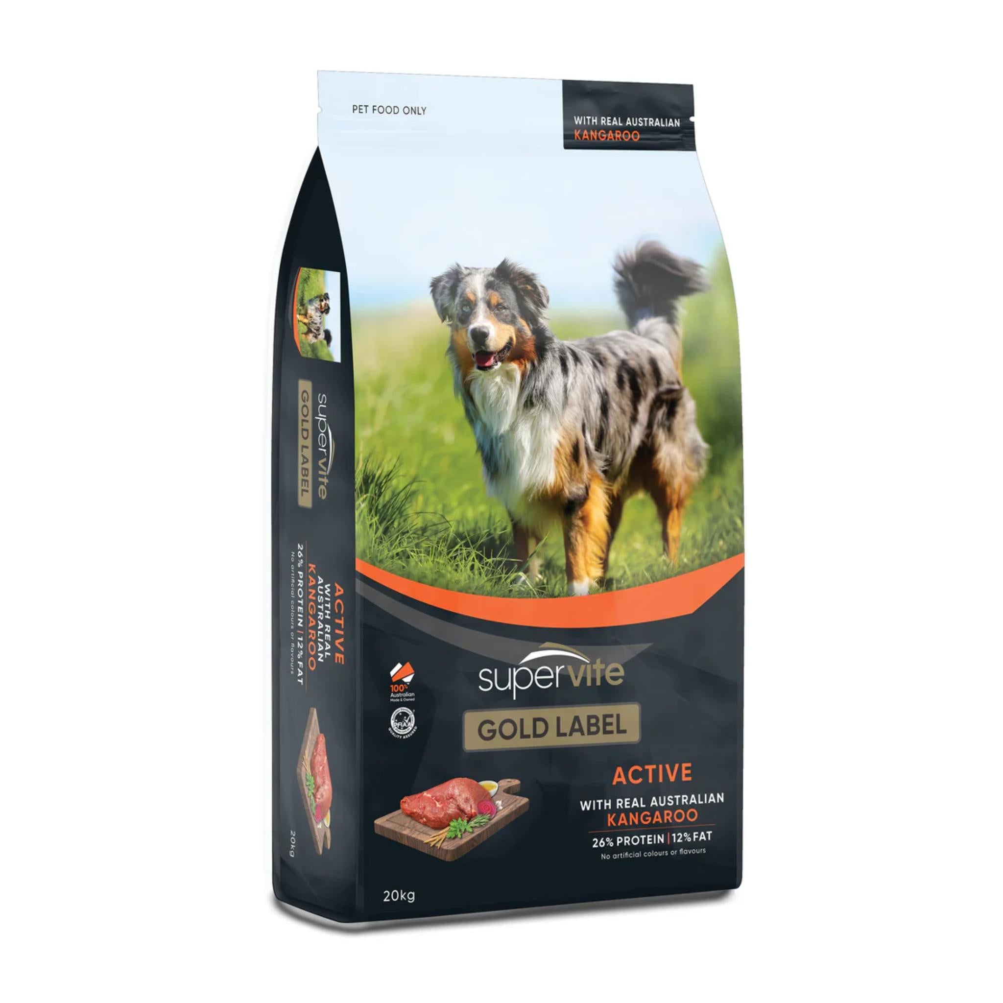 Supervite Gold Label Adult Dog Active Kangaroo
