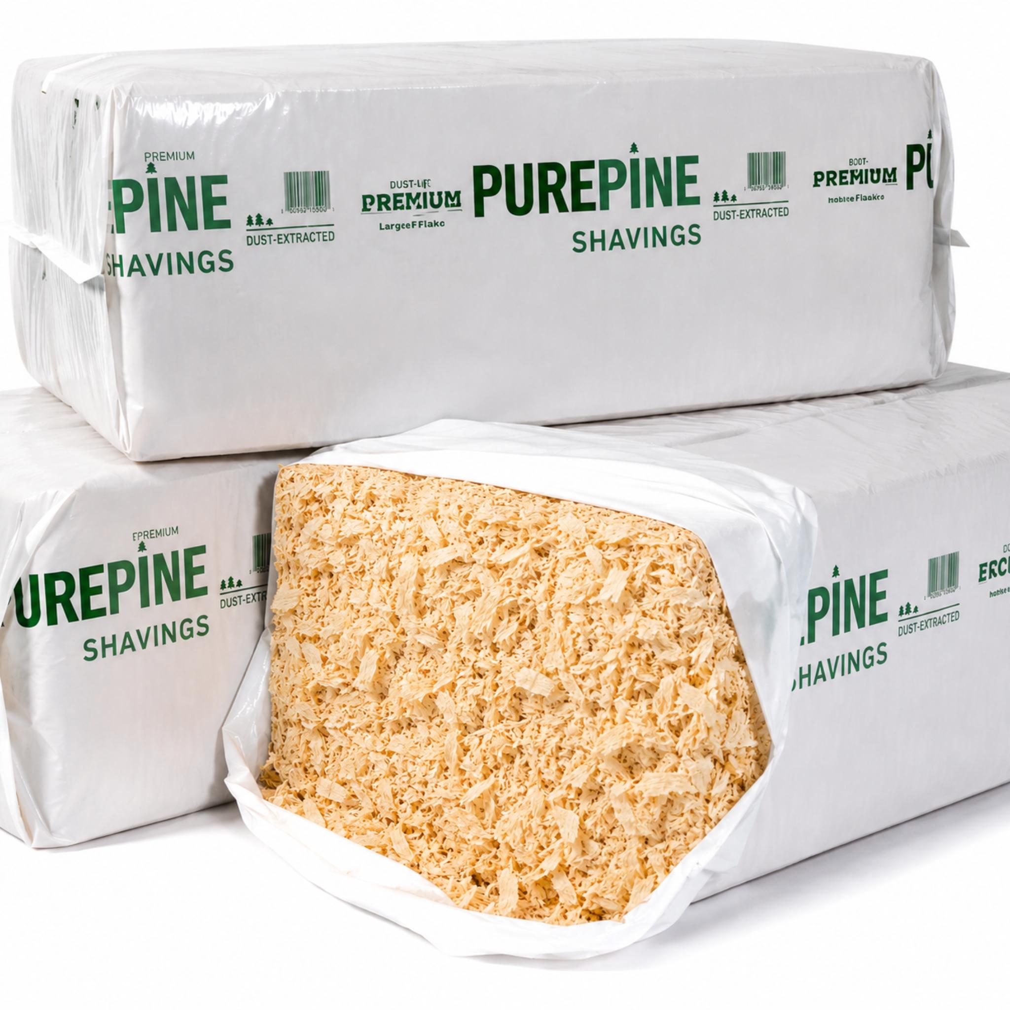 PurePine Wood Shavings - 19Kg Bale