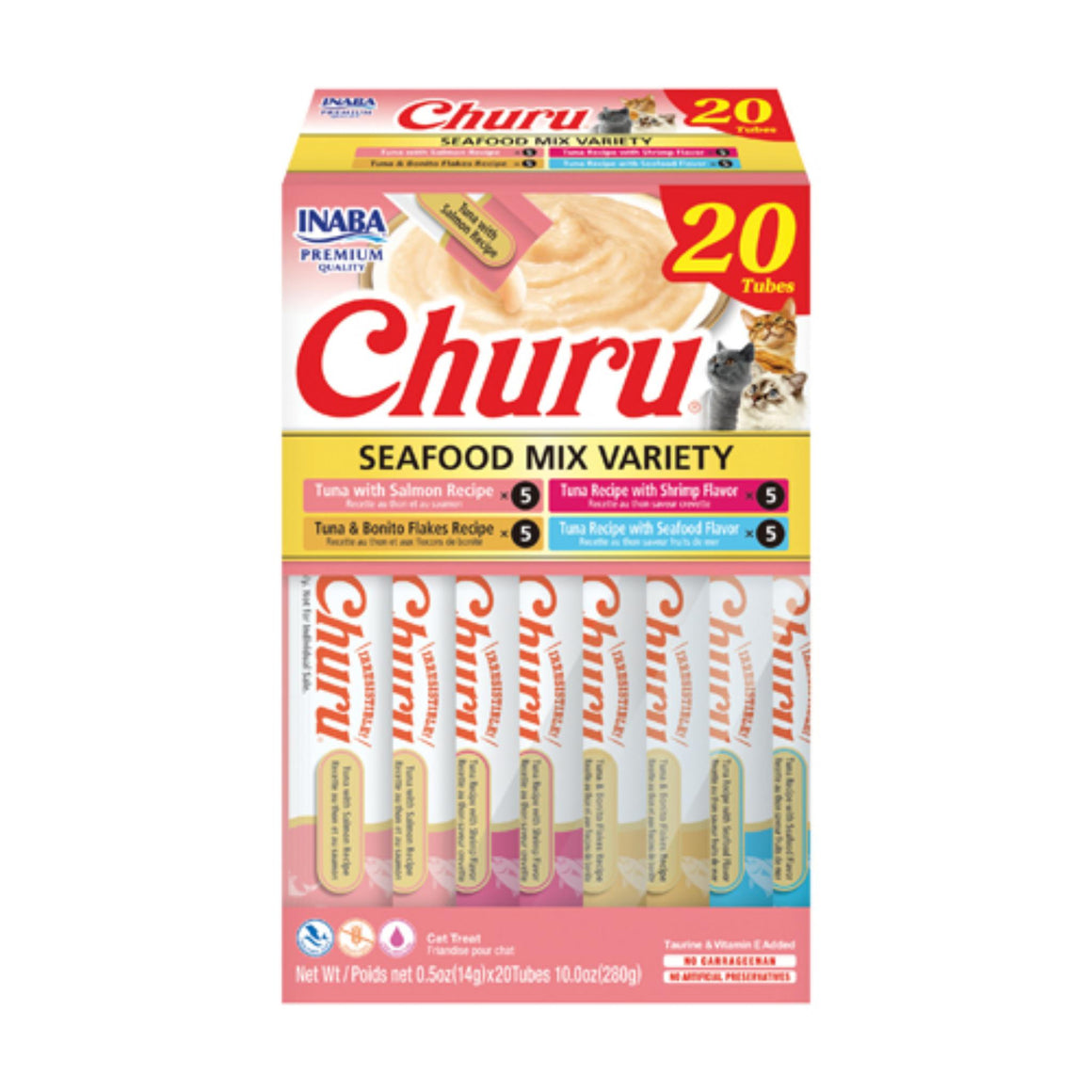 Inaba Churu Cat Seafood Mix Variety 20 Pack