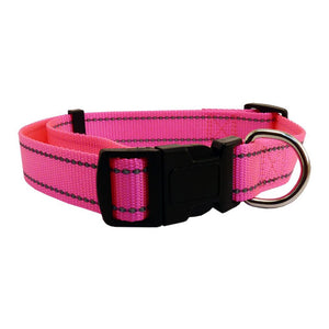 reflective-dog-collar-pink
