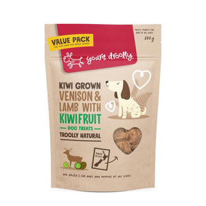 yours-droolly-kiwi-grown-venison-and-lamb-with-kiwifruit-dog-treats-200g-front