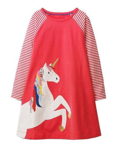 Girls Unicorn Applique Dress/Tunic