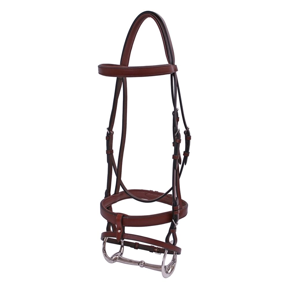 Platinum Flat Padded Hanoverian Bridle Black