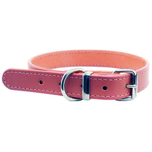 beau-pets-leather-stitched-collar-pink