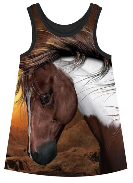 Girls Horse Print Dress