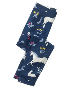 Girls Unicorn with White Bunnies Leggings