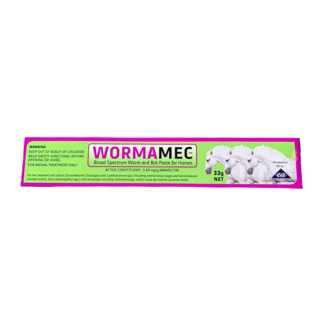 Wormamec Broad Spectrum Worm and Bot Paste for Horses